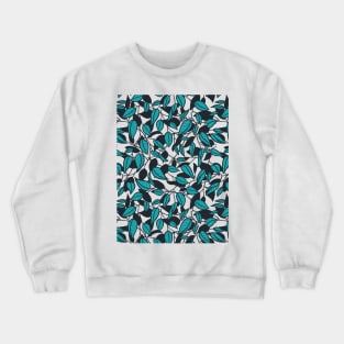 Minimalist Leaf Line Art Illustration as a Seamless Surface Pattern Design Crewneck Sweatshirt